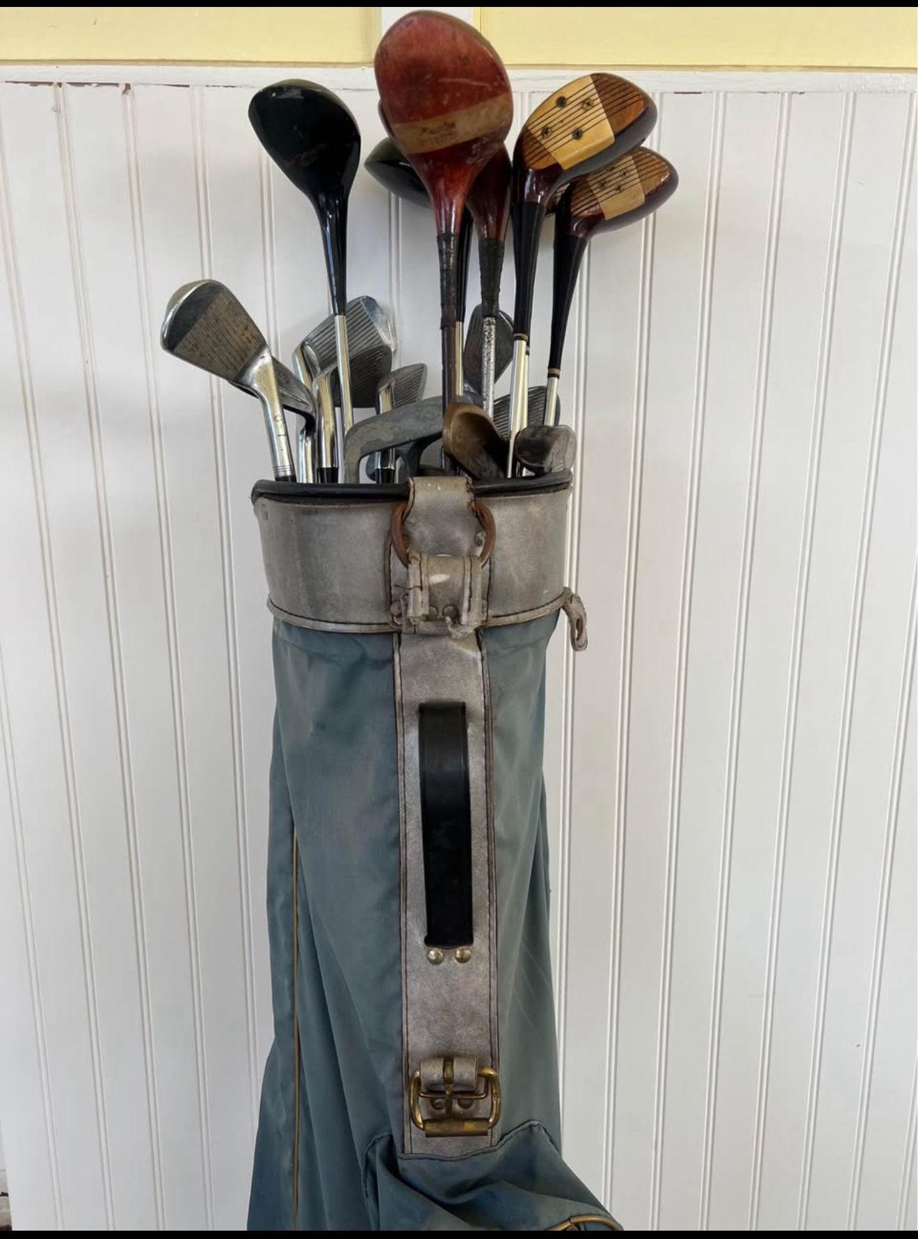 Vintage Golf Clubs And Bag