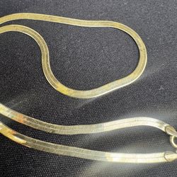 18k Yellow Real Gold 750 Necklace 18"  long 3.5mm 6.8g Choker 45.5cm