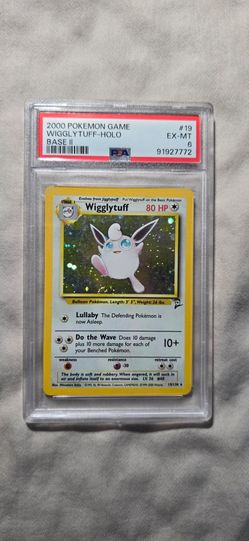 🌟 2000 Pokémon Wigglytuff Holo PSA 6 (Base Set 2) 🌟