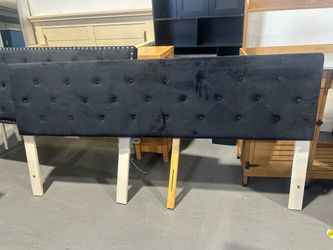 New - Black Velvet King Size Headboard W: 76” x H: 39”