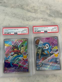 2026 Pokemon Litten #044 Piplup #042 First Partner PSA 10 Gem Mint Lot