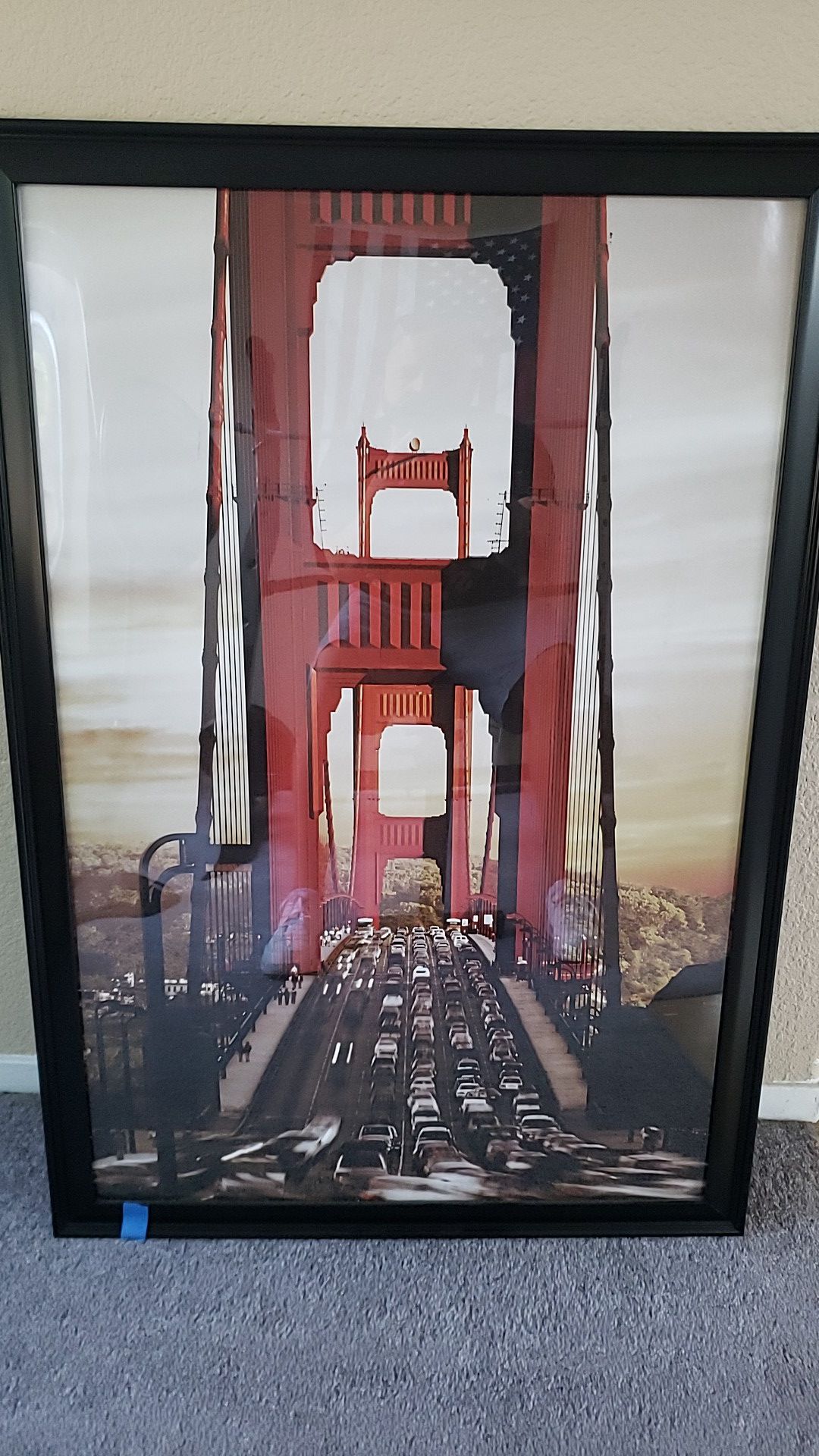 Golden gates Bridge picture with frame
