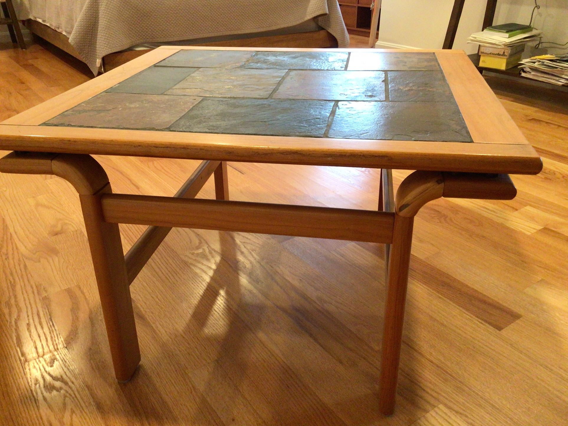 Tiled, teak Danish Coffee table. MCM