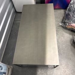 Metal Top Coffee Table with Black Frame