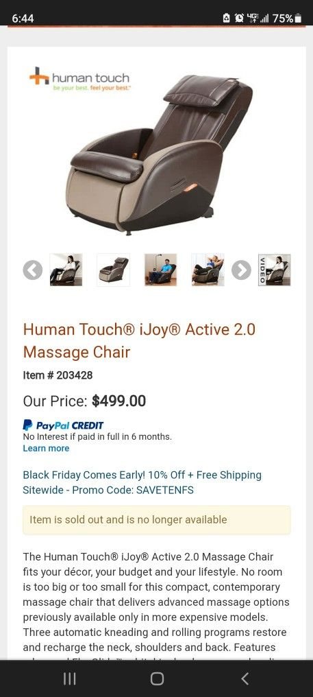 I Joy Massage Chair And Human Touch Calf & Foot Massager. 