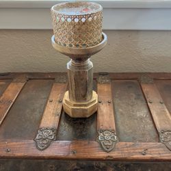 Candle Holder With New Candle 