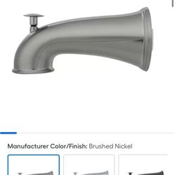 Danco Brushed Nickel Wall-mount Universal Fit Bathtub Spout With Diverter