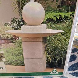 ++ *NEW/OPEN BOX!* STONE ART SANDSTONE BLOCK AND BOWL FOUNTAIN! ++