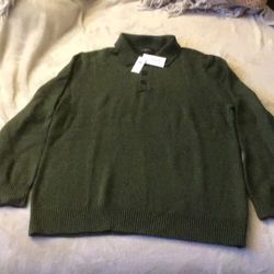 New Men’s Long Sleeve Polo Sweater Banana Republic Size Large