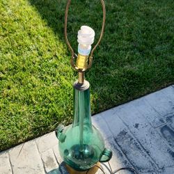 Vintage Green Glass Lamp & MORE $35
