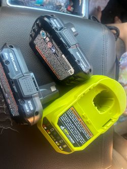 Ryobi batteries and charger