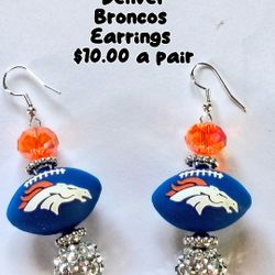 Denver Broncos Earrings 