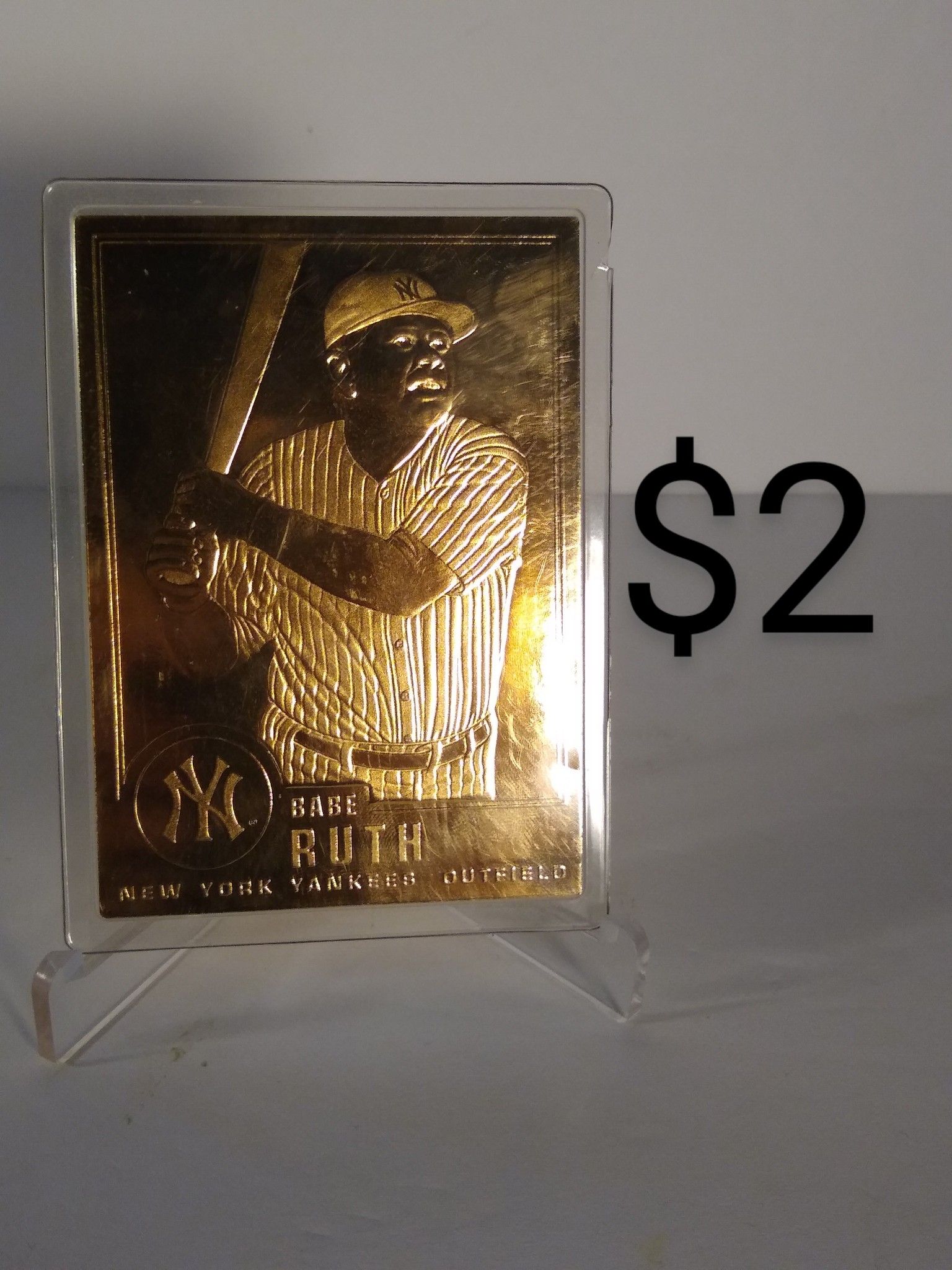 22K Gold Foil Babe Ruth Baseball Card