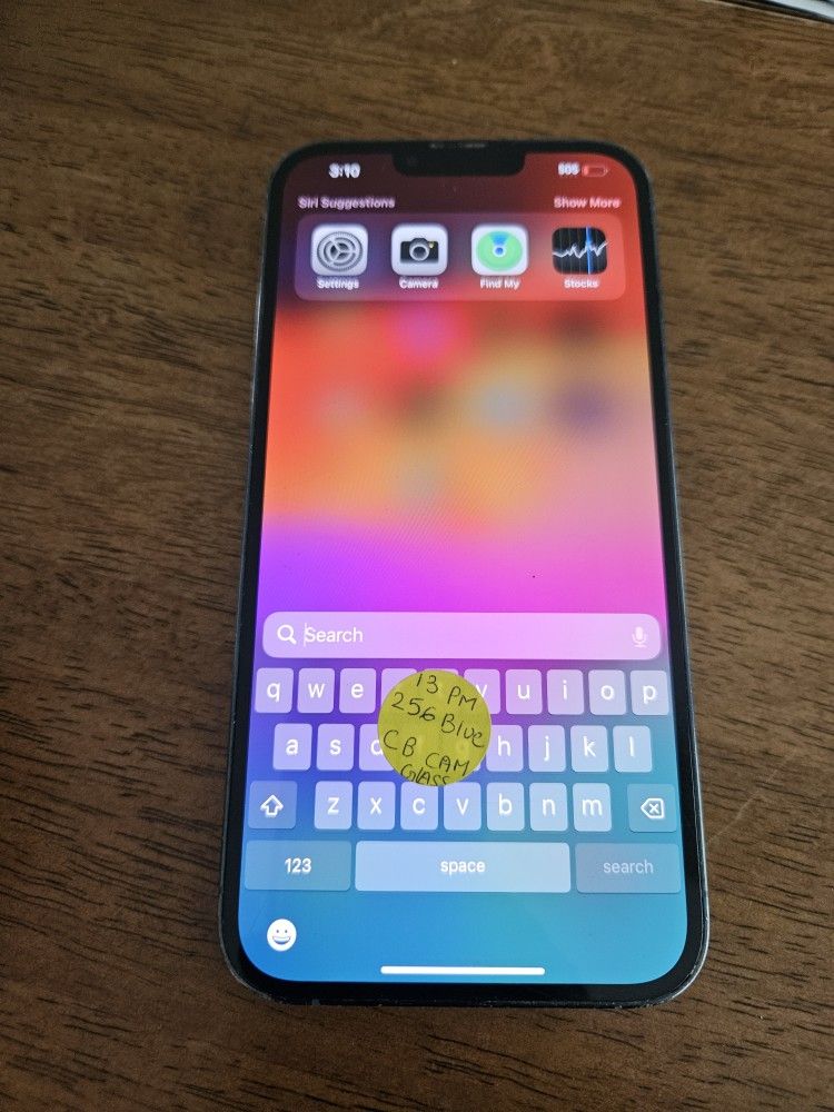 IPHONE 13 PRO MAX 256GB UNLOCKED BACK CRACKED AND CAMERA GLASS CRACKED