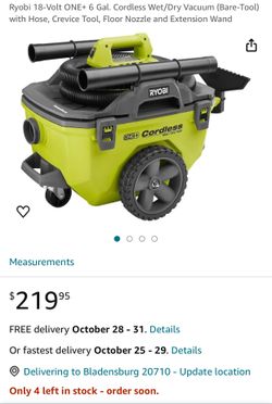 Battery Operated Ryobi Vacuum On The Wheels