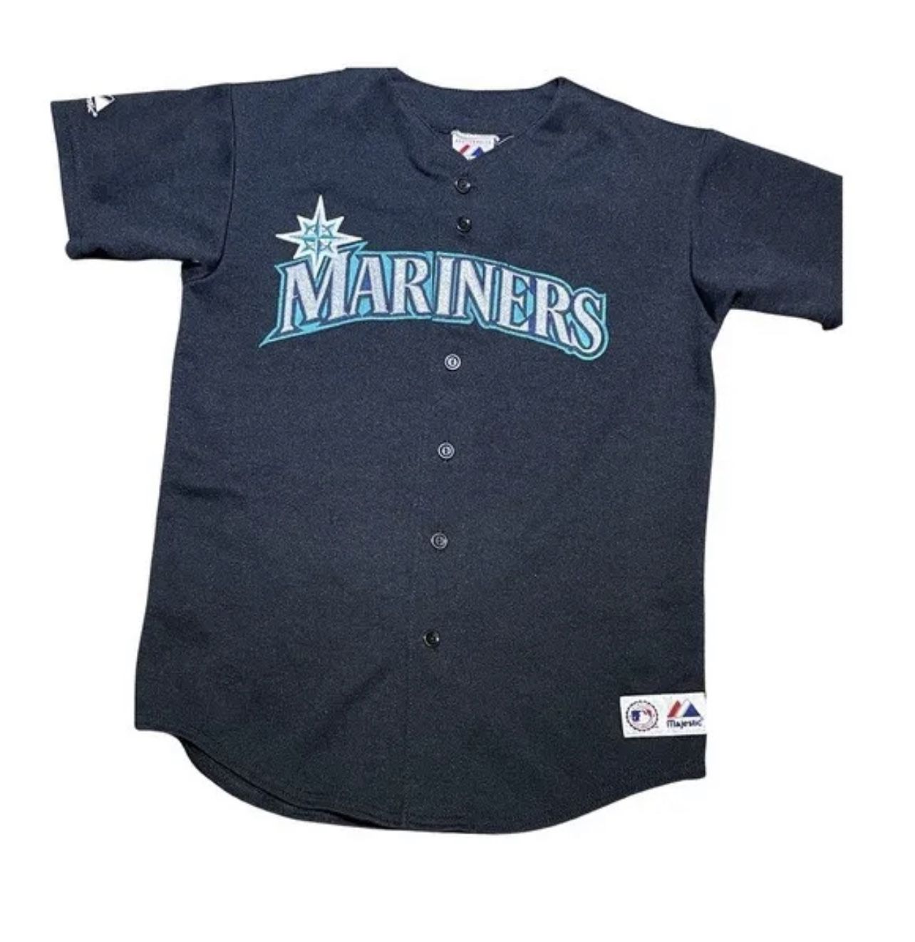 USA Made Vintage 90s Seattle Mariners Sewn Baseball Jersey