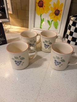 Pfaltzgraff Garden Grove Pattern mugs set of 4 Pfaltzgraff Garden Grove Pattern mugs set of 4