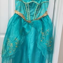 Girls Disney Alladin Princess Jasmine Dress Up Halloween Sparkles And Sequens Size 7/8 M
