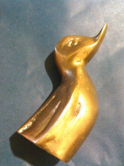 Bronze duck paper weight