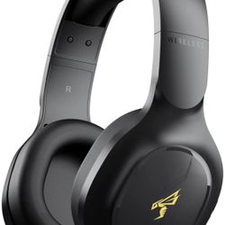 New Wireless Gaming Headset Bluetooth 5.3 Headset for Phone, Tablet, 40 Hour Battery Life, Lightweight Over Ear Headset, Built-in Microphone (USB Dong