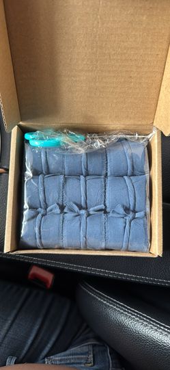 45 Yd Blue Chiffon Silk Ribbon W/Scissors OBO