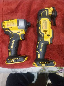 Dewalt multitool  and compact drill  145.00. Atomic