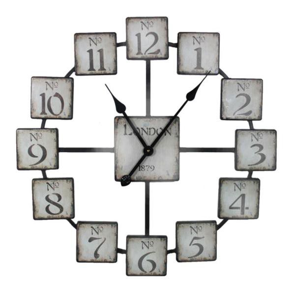 BENJARA CLASSIC AND UNIQUELY DESIGNED BLACK AND WHITE METAL WALL CLOCK