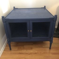 Navy Blue End Or Side Table Or Nightstand 