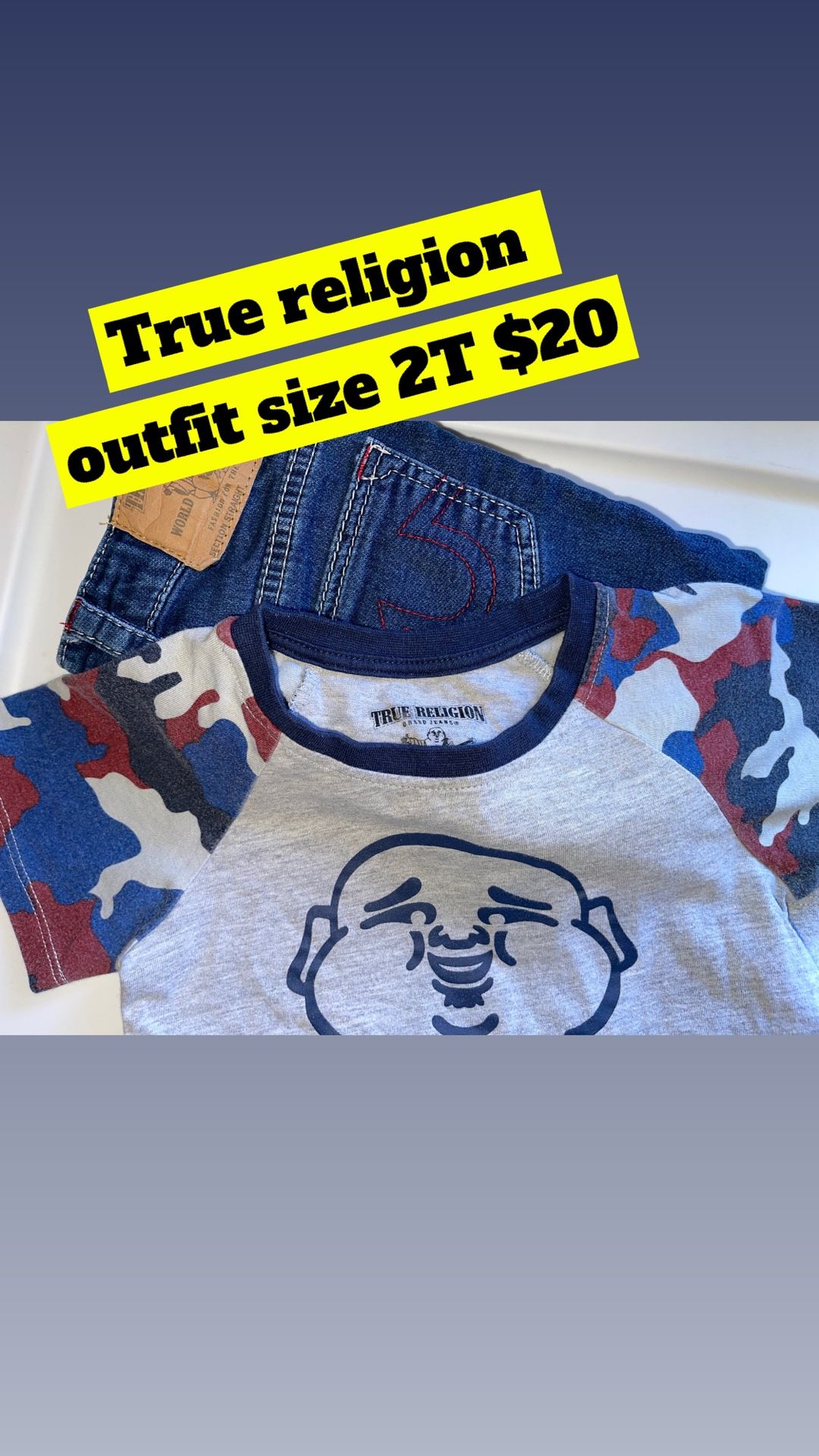True Religon Outfit Size 2T $20