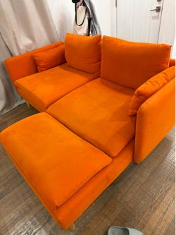 Orange 5ft Sectional Couch