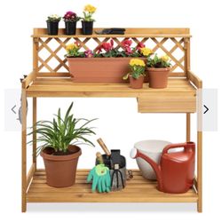 Wooden Garden Workstation With Drawer- Never Opened