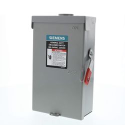 SIEMENS 3P 60A 240V General Duty Safety Switch Outdoor, Fusible