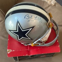 Dallas Cowboy Autographed, Bob Lilly Helmet