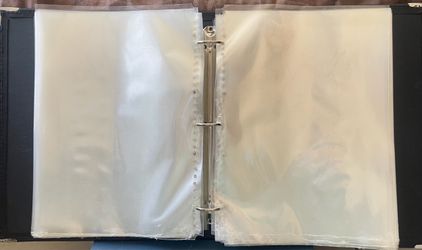 Black 3-Ring Binder with Clear Page Protectors