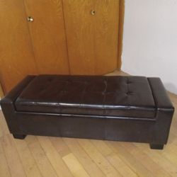 Brown Leather With Storage