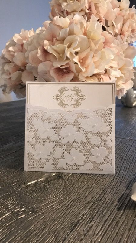 Laser cut invitation pocket