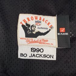 Black Bo Jackson Oakland Raiders # 34 Mitchell and Ness Jersey