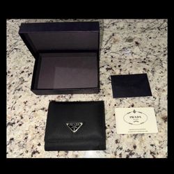 Authentic PRADA Tri-fold Wallet Nylon/leather
