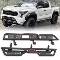 Running Boards For 2005-2023 Toyota Tacoma Crew Cab Side Step Plate Nerf Bars
