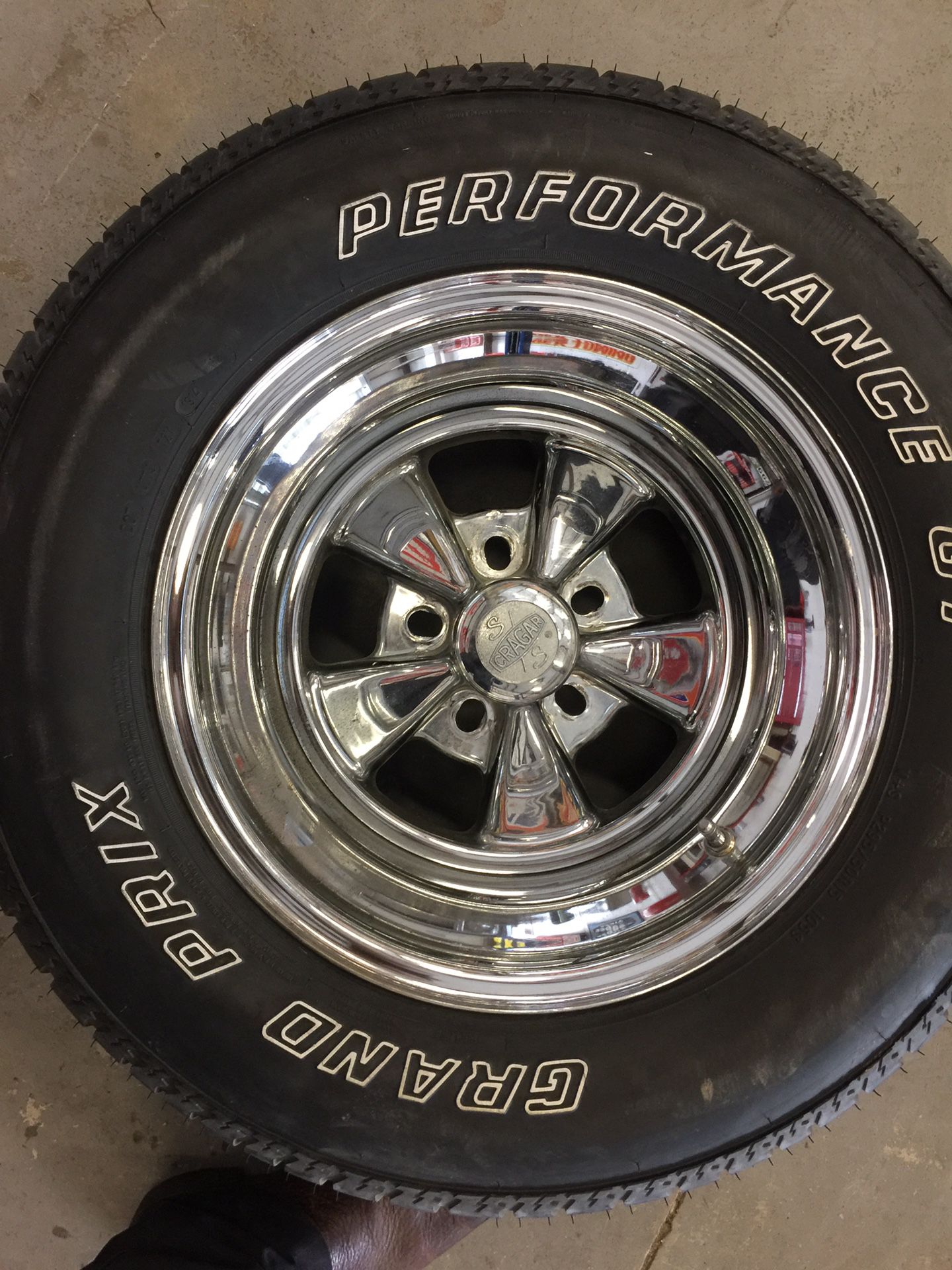 15x10 cragar wheels with 295/50/15 tires