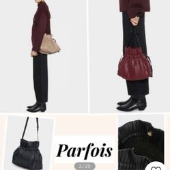 Parfois Pleated Drawstring Bag