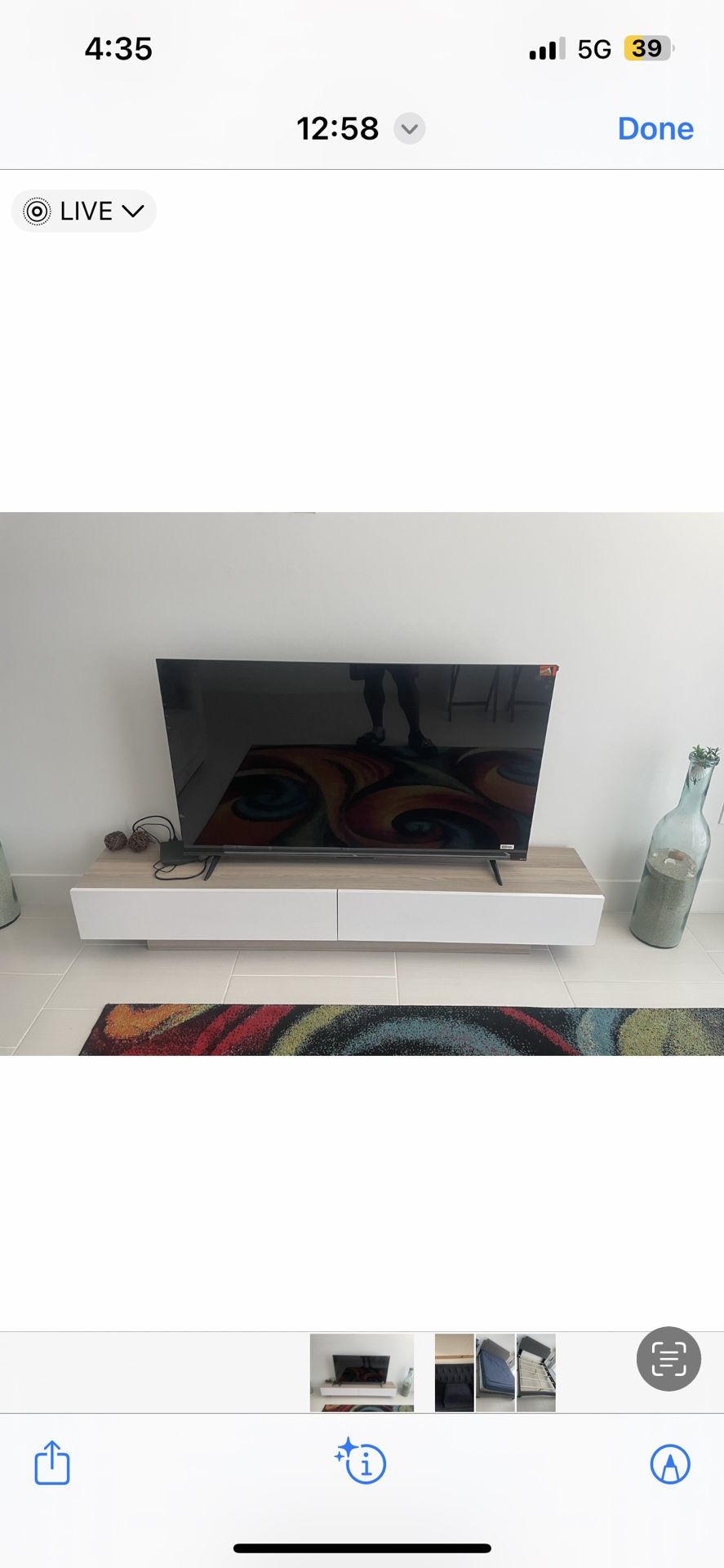 Roku tv And Tv Stand 