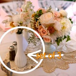 Milk Glasd Vase - Set Of 3