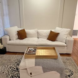 Utopia Sofa ($1500 new) and Ottoman ($800 new) from Living Spaces. 