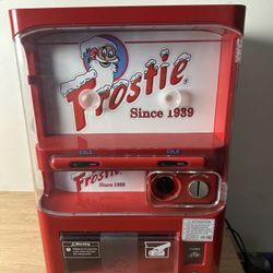 VINTAGE FROSTIE ROOT BEER MINI VENDING MACHINE REFRIGERATOR - 8-CAN SODA / BEER  TESTED WORKS