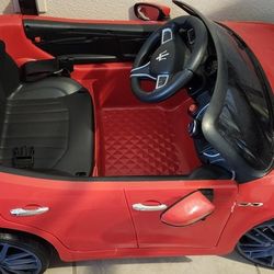 Maserati-Licensed 12V Kids Ride On Car, Electric Vehicle with, MP3, USB, Music, Horn, LED Lights, Openable Doors, Red