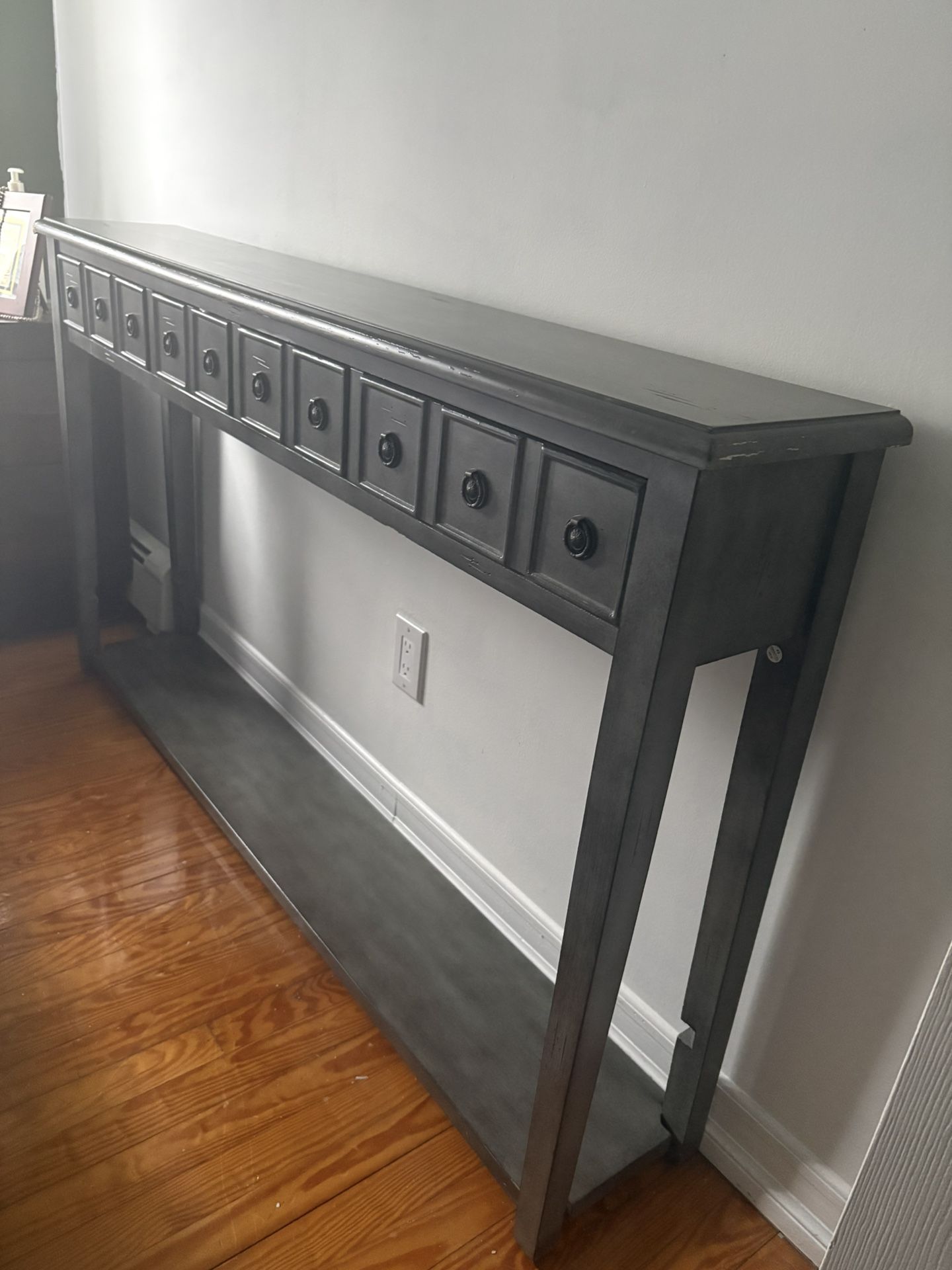 Antique Console Table With 4 Drawers 