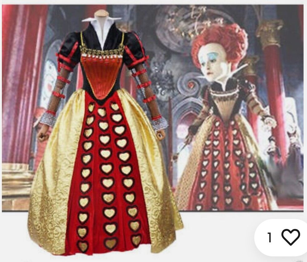 Disney Alice In Wonderland Queen Of Hearts Costume/halloween/cosplay
