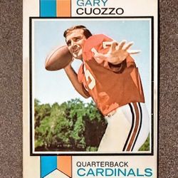 1973 Topps Gary Cuozzo St Louis Cardinals #156 Quarterback Football Card Vintage Collectible Sports NFL