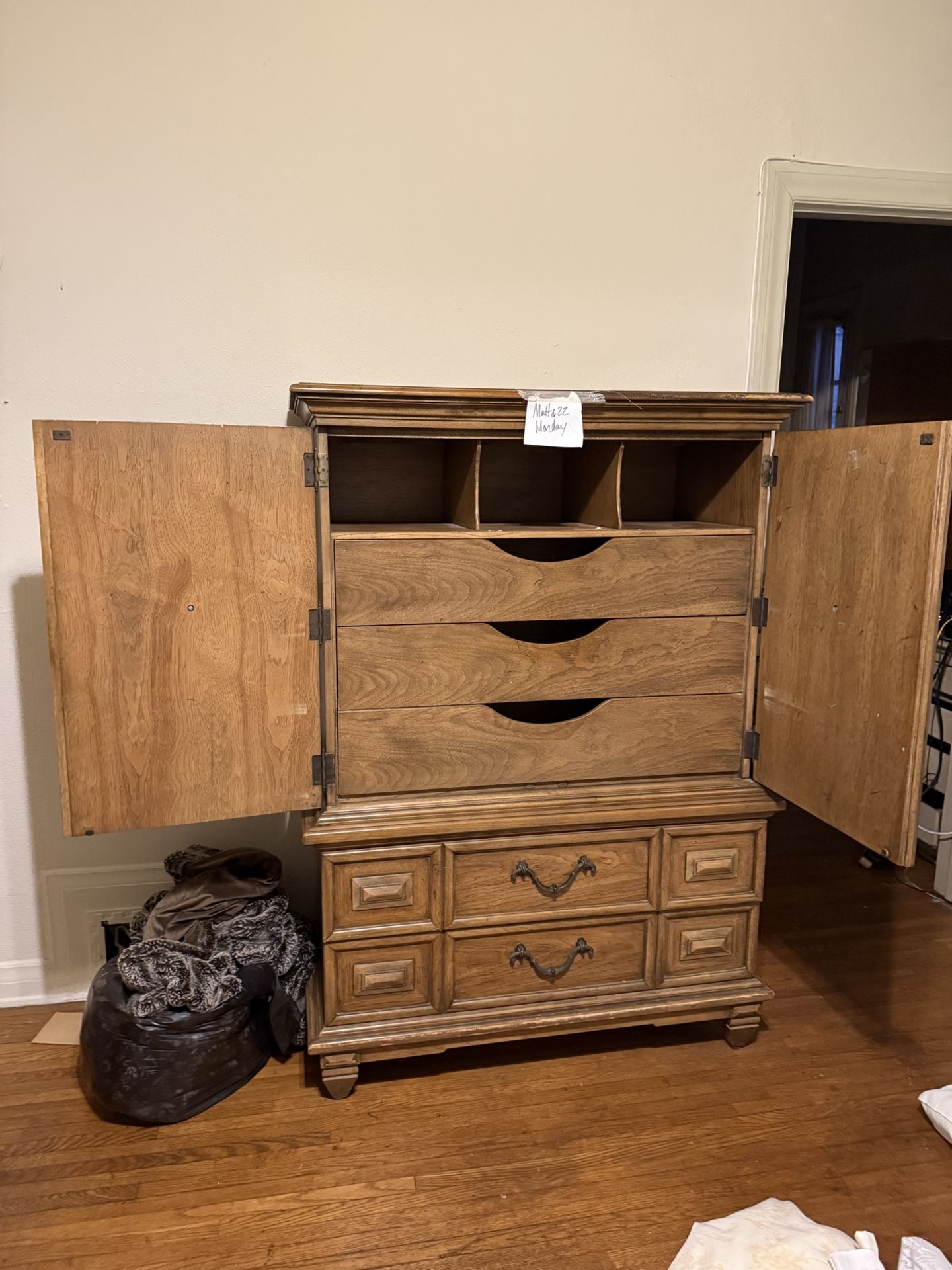 Vintage Wood Armoire